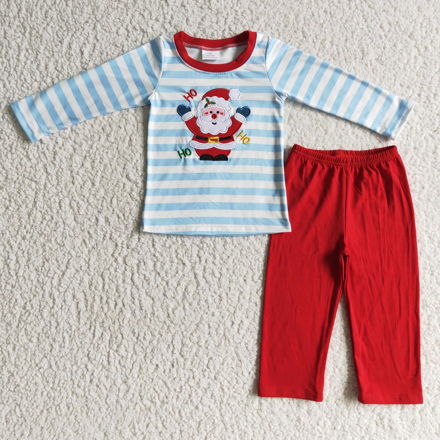 BLP0067 Kids Clothing Boys Christmas Long Sleeve Top With Pants Santa Claus
