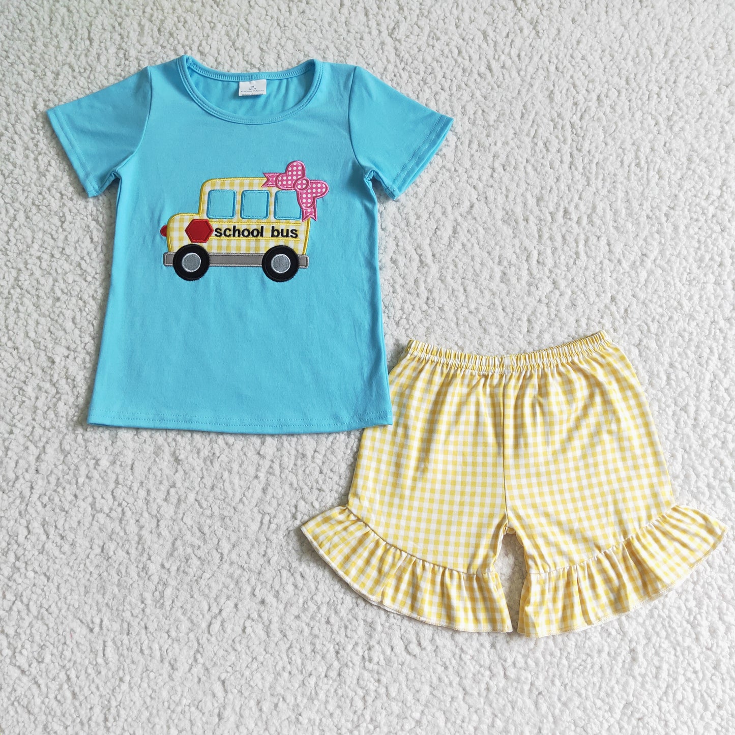 SCHOLL TOP WITH EMBRIOBERY COTTON OUTFITS