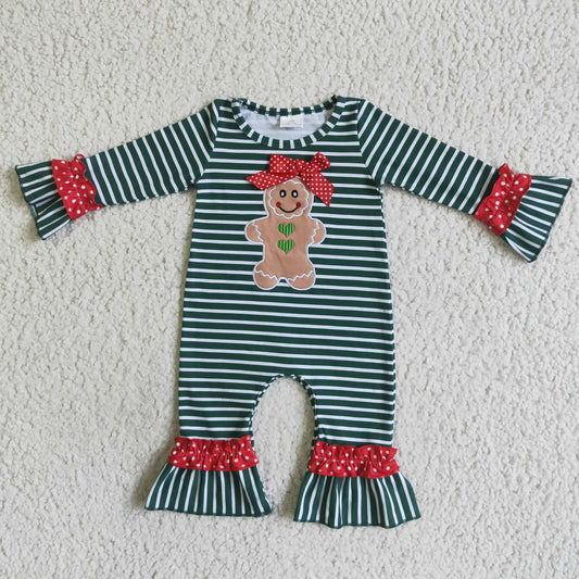 6C10-6 Newborn girls romper christmas holiday long sleeves long pants  baby clothing romper
