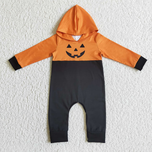 BLP0061 Newbourn baby halloween romper cartoon print long sleeve long pants milk silk