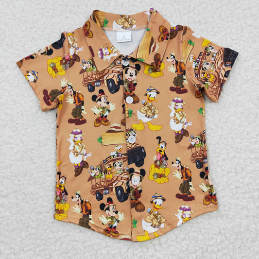 BT0155 Boys Disney Mickey Donald Duck Goofy Short Sleeve Top