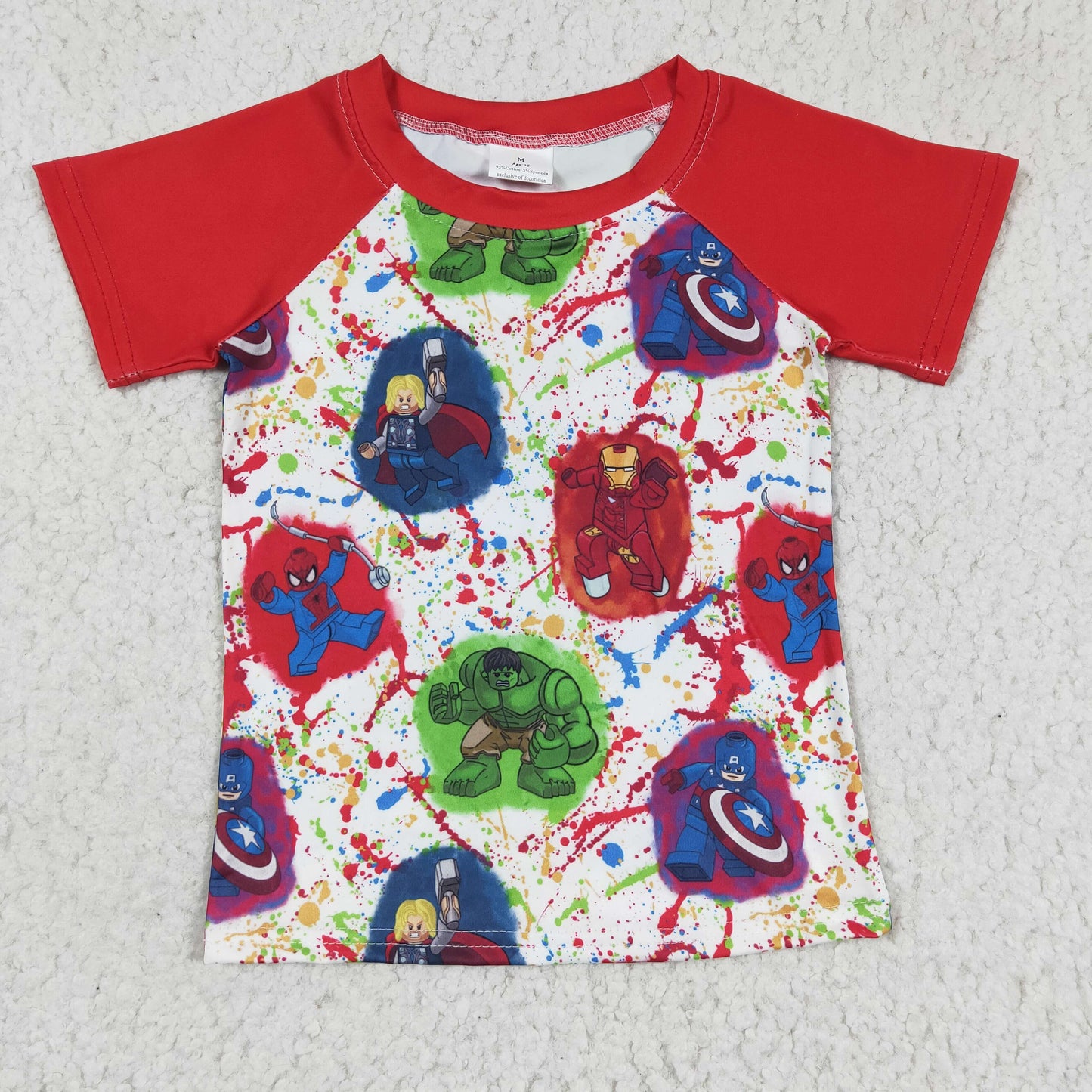 BT0139 boy cartoon print short sleeve T-Shirt