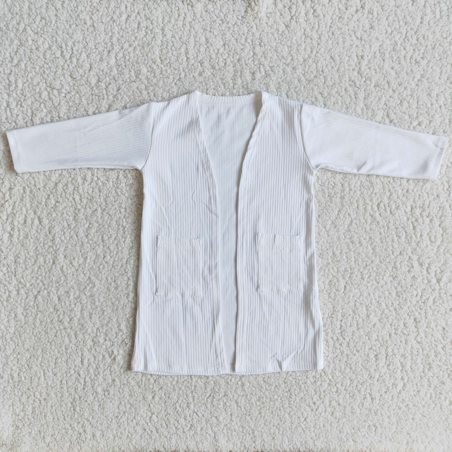 white color coat with pocket cotton