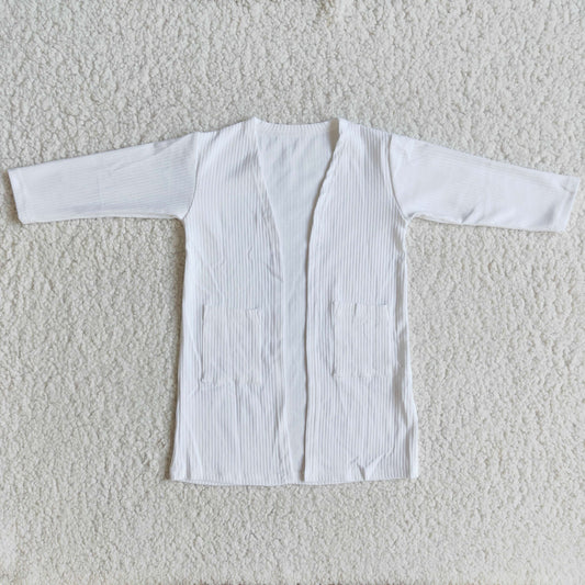 white color coat with pocket cotton