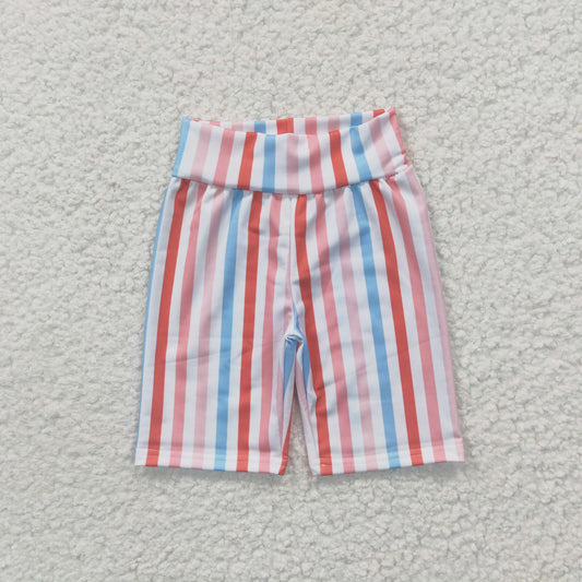 SS0030 Girls Color Striped Cycling Pants