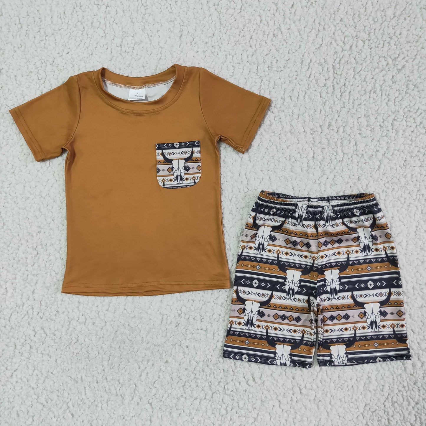BROWN COTTON TOP WITH SHORTS OUTFITS