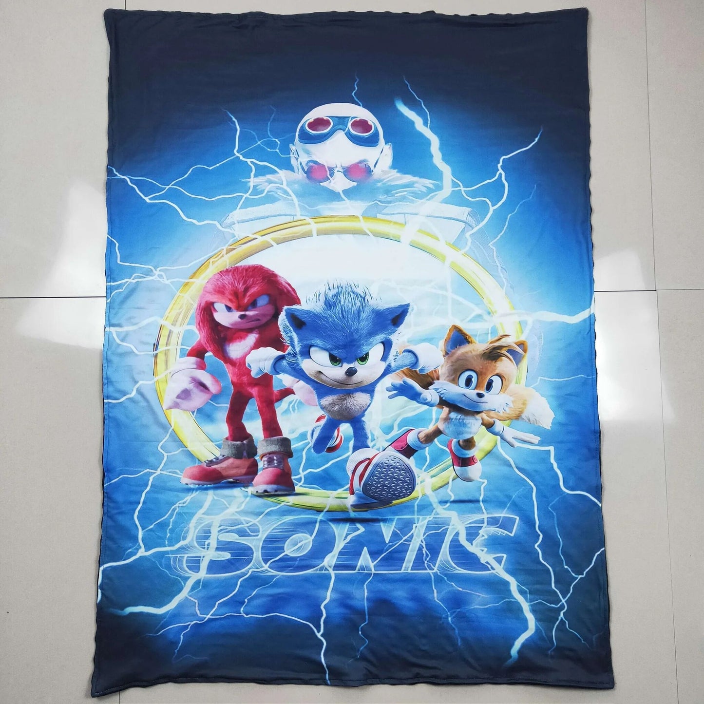 BL0037 SONIC animation villain blue blanket