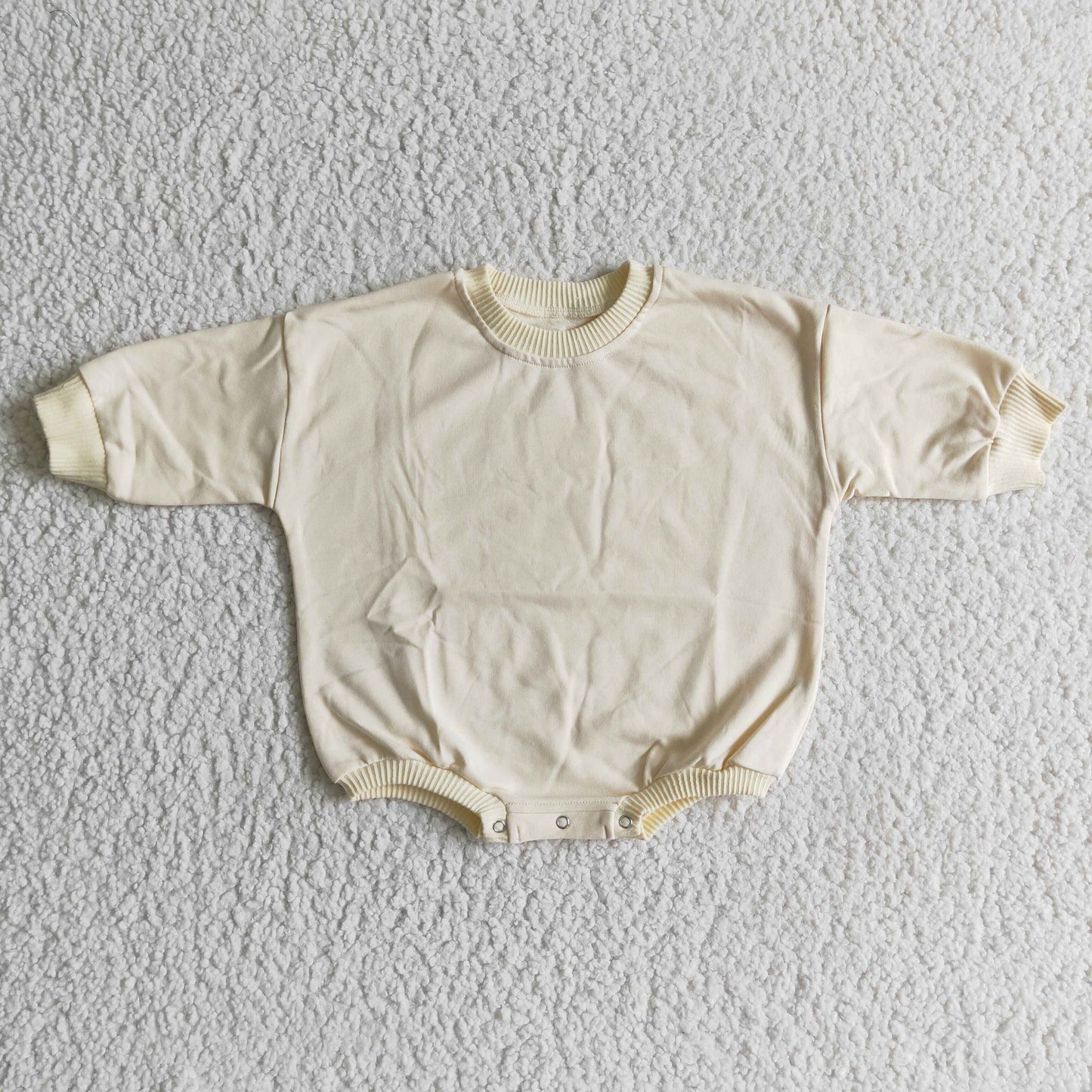 LR0161 baby clothing creamy-white long sleeve bodysuit milk silk baby romper