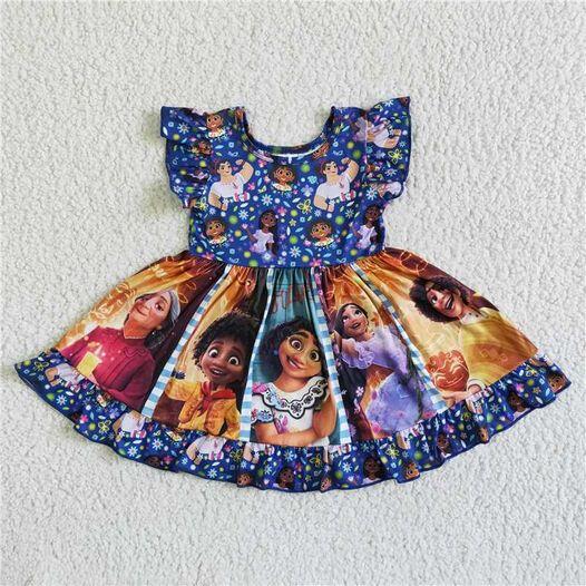 GSD0065 Girl Magic House Purple Flying Sleeve Skirt