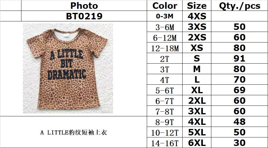 BT0219 leopard print summer t-shirt