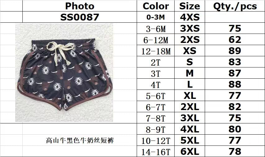 SS0087 Alpine Black Milk Silk Shorts