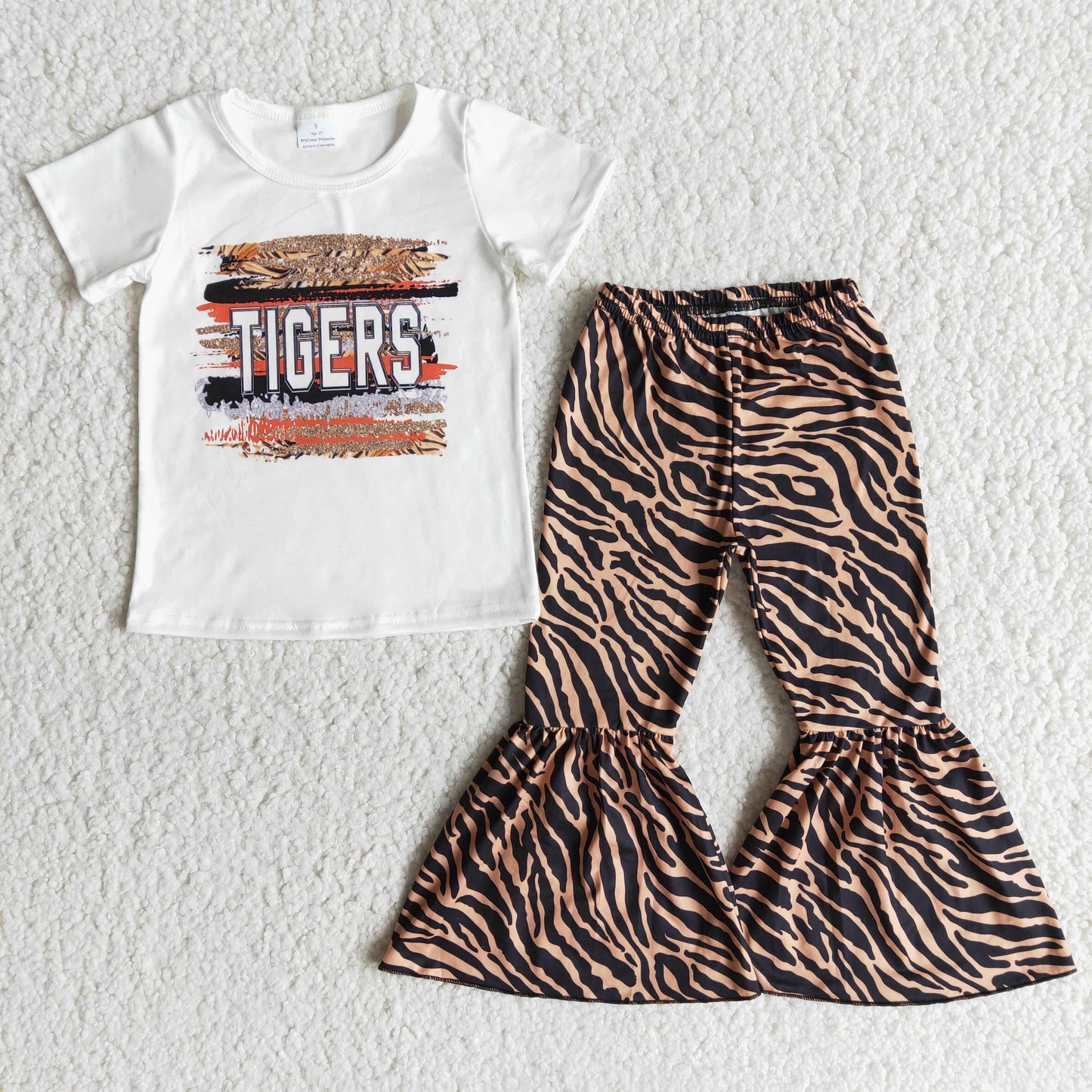 tigers letter pattern long pants set