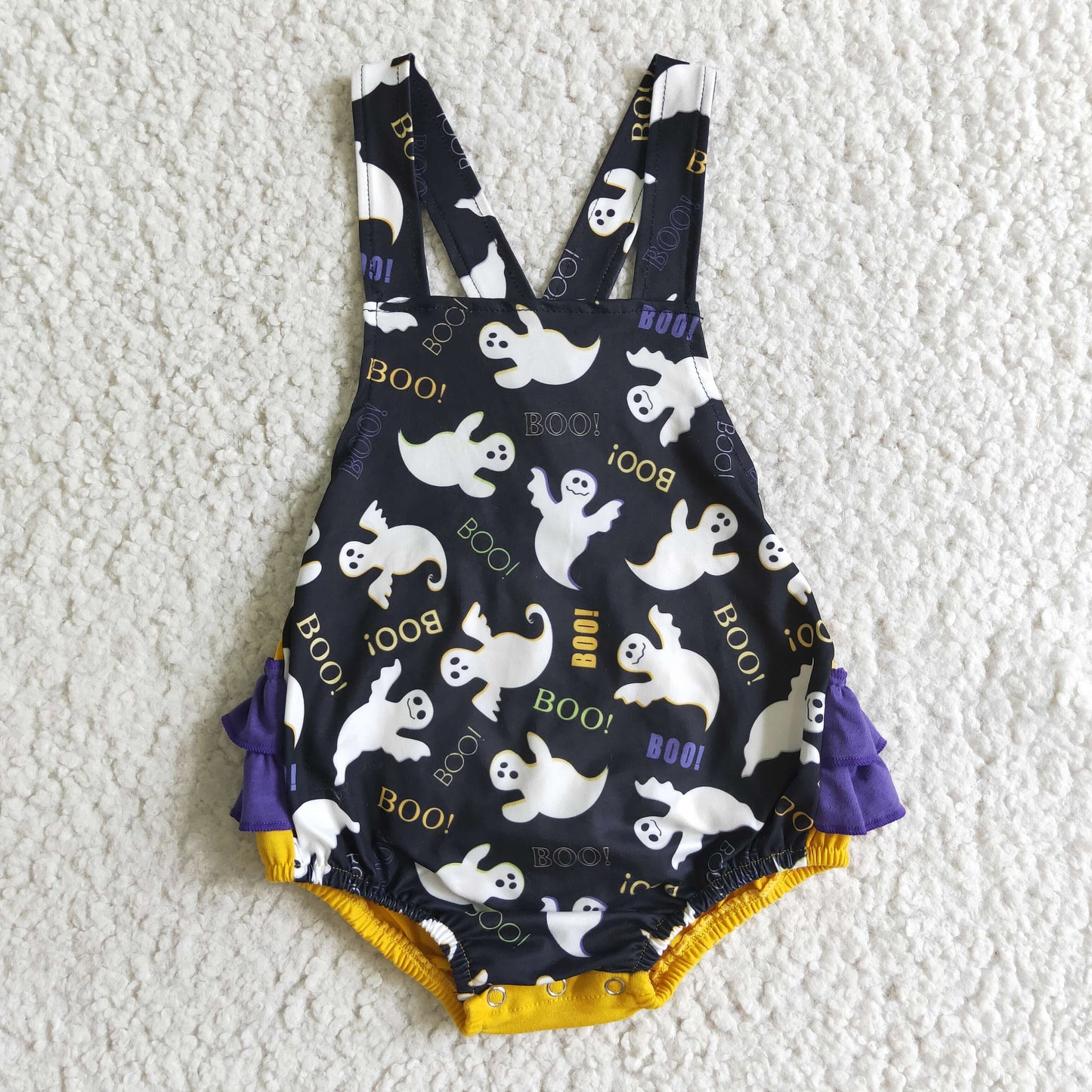 SR0074 Newborn baby clothes baby romper toddlers baby sleeveless Halloween cartoon print