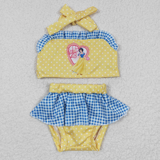 S0060 Snow White Yellow Swimsuit Set