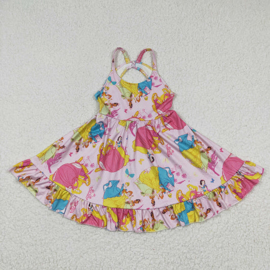 GSD0281 cartoonPink Slip Dress
