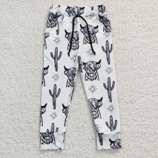 P0089 Alpine cow cactus white trousers