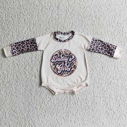 LR0221 baby clothing leopard print long sleeve bodysuit milk silk baby romper