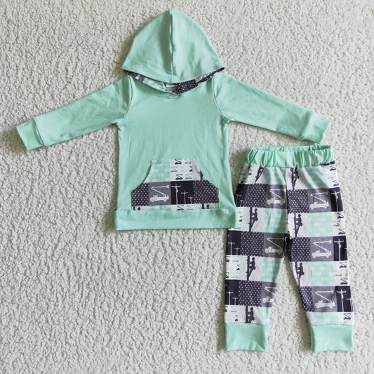 6 C8-4 boys  outfit long sleeve and long pants with a hat