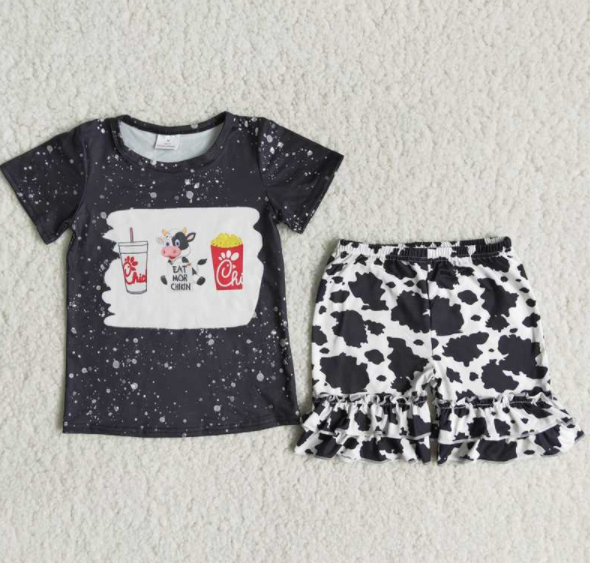 cow milk summer black sets