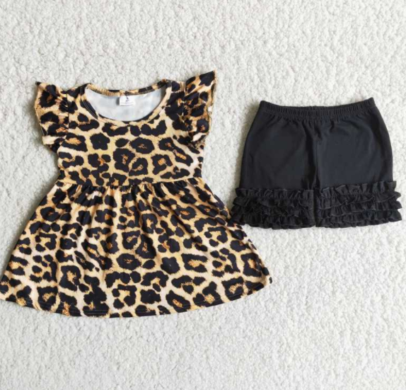 Leopard Print Summer Girls Outfit