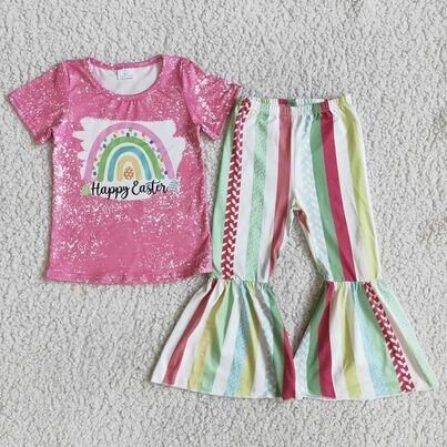 happy casten rainbow pants set