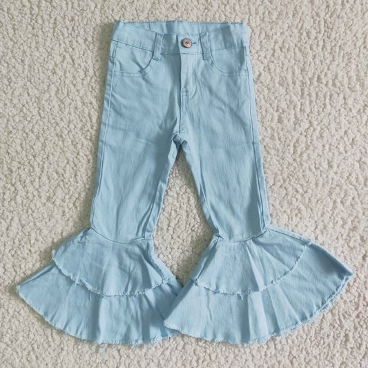 E12-30 blue denim bell pants