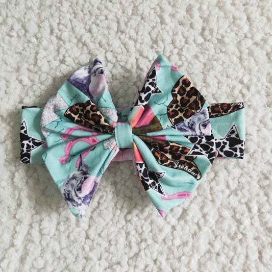 cow blue bow