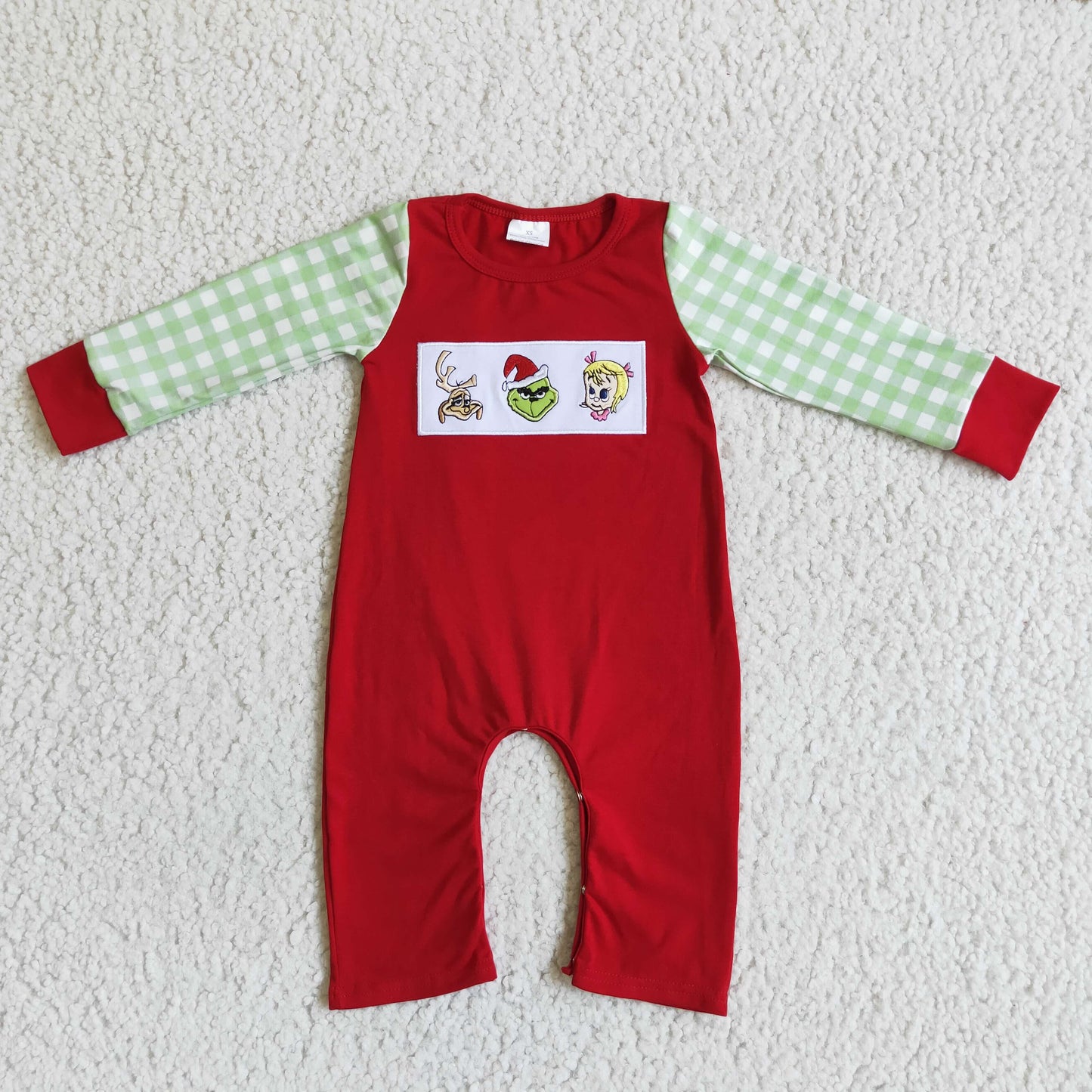 LR0019 Boys Christmas clothes long sleeve romper