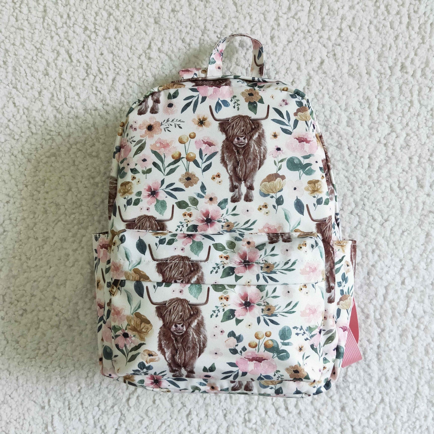 BA0007 alpine cow flower backpack kids bag