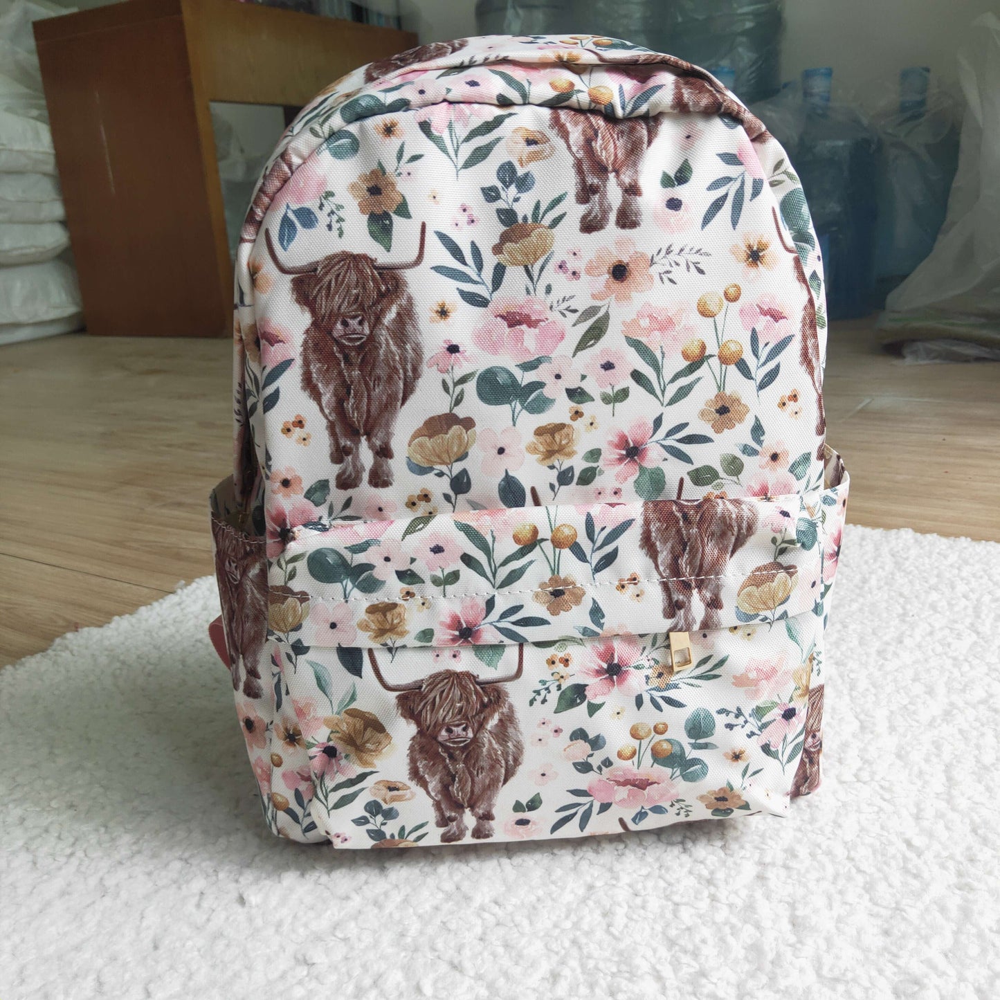 BA0007 alpine cow flower backpack kids bag