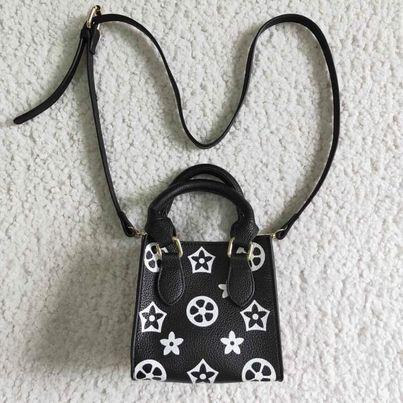 BA0013 kids cute flower print bag BA0013 Black Kids BAG