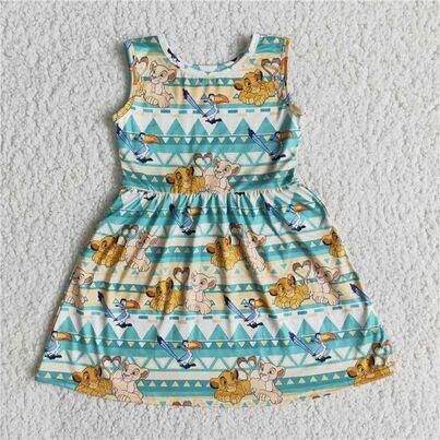 girls summer dress baby clothing over knee short sleeve dress milk silk