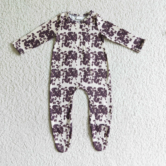 RTS NO MOQ ETA 5/7days Arrived LR0068 Baby Ink Pattern Print Long Sleeve Bodysuit Romper