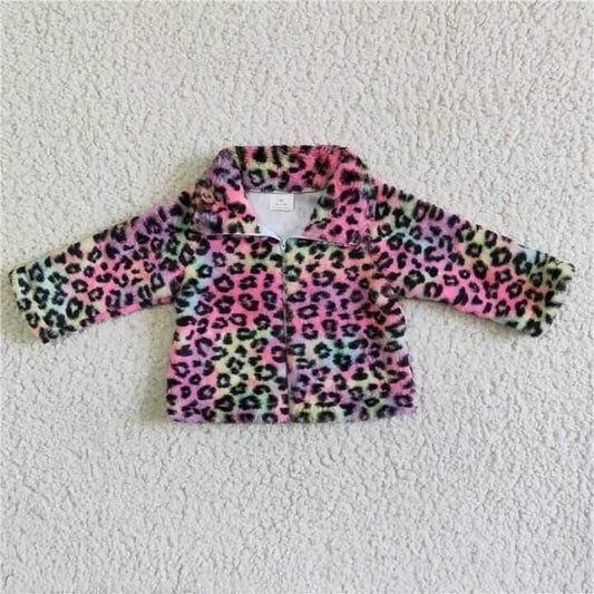 kids fur coat Leopard print