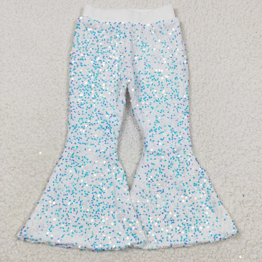 C16-20 White sequin flare pants