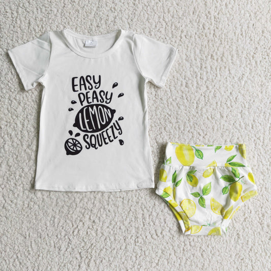 B16-15 baby outfit RTS letter print newborn baby bummies set boutique 2 pcs clothing set
