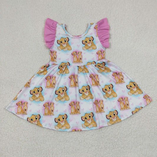 RTS NO MOQ ETA 5/7days Arrived GSD0220 Girls Lion King Simba Fly Sleeve Dress