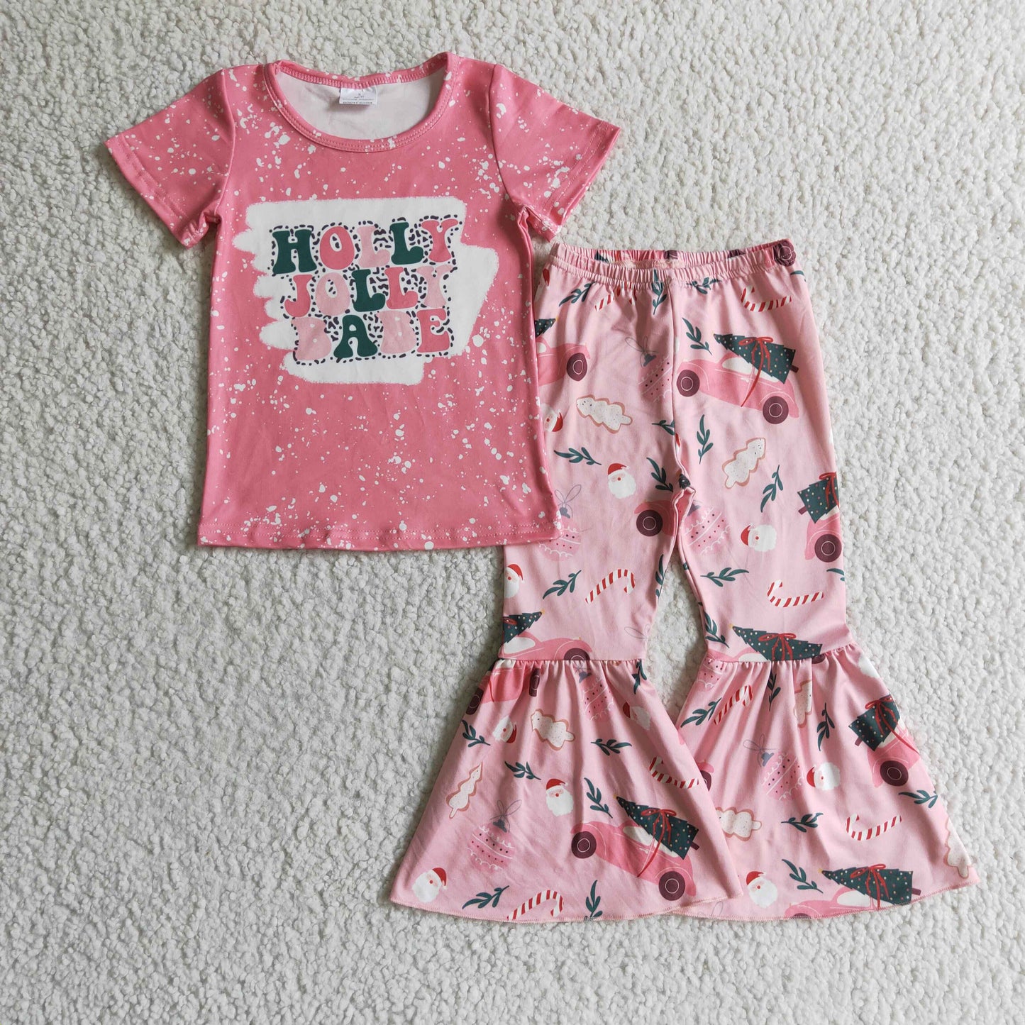 GSPO0196 Kids Clothing Girls Short Sleeve Top And Long Pants Letter Print