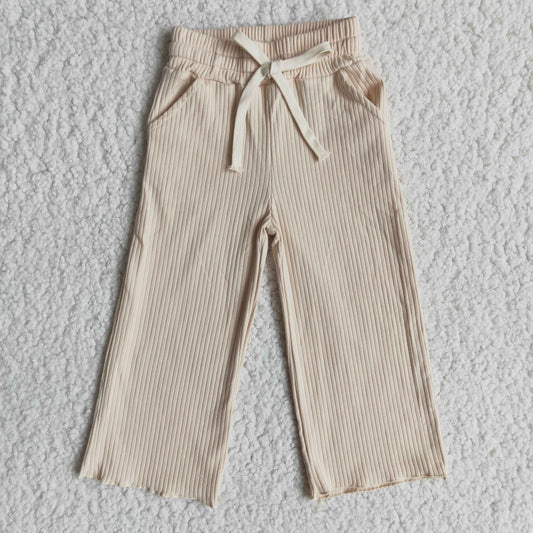 cotton fabric  brown long pants