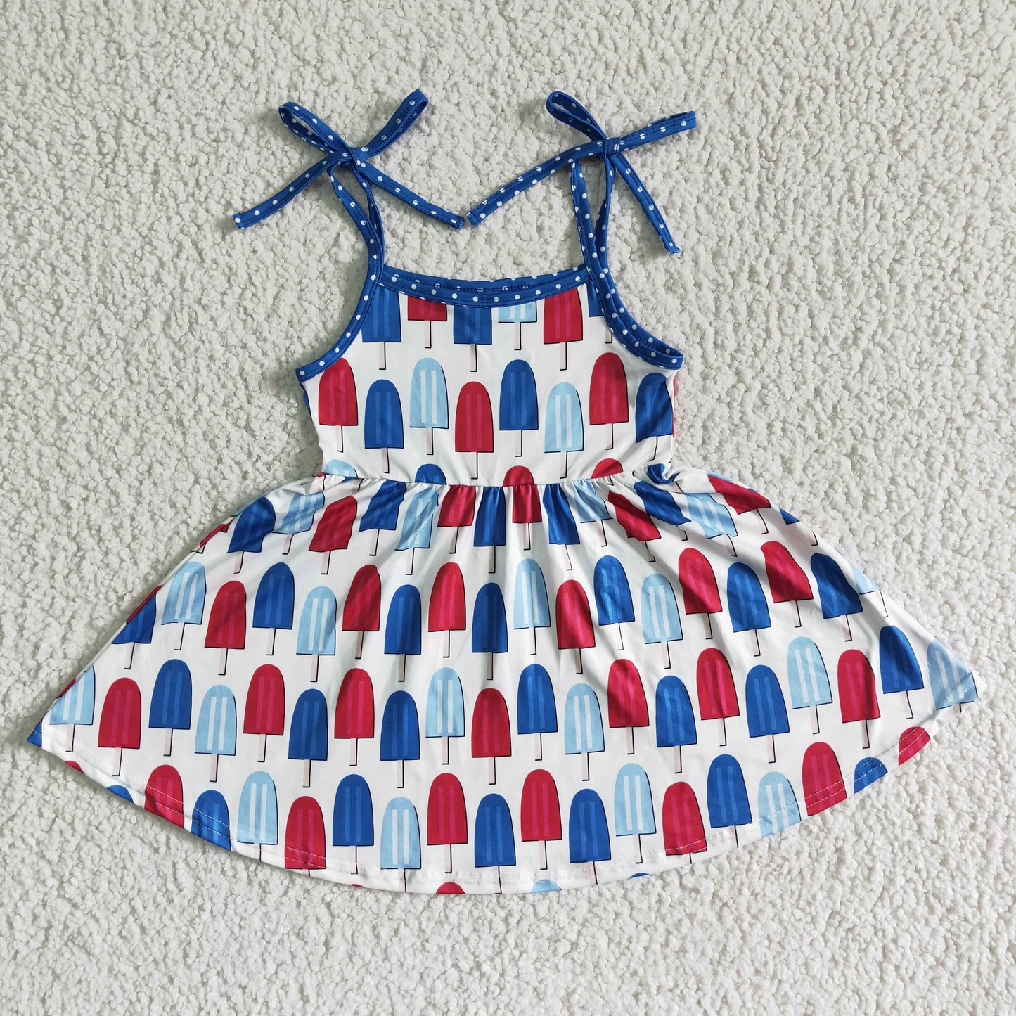 RTS NO MOQ A16-15 ice cream summer dress