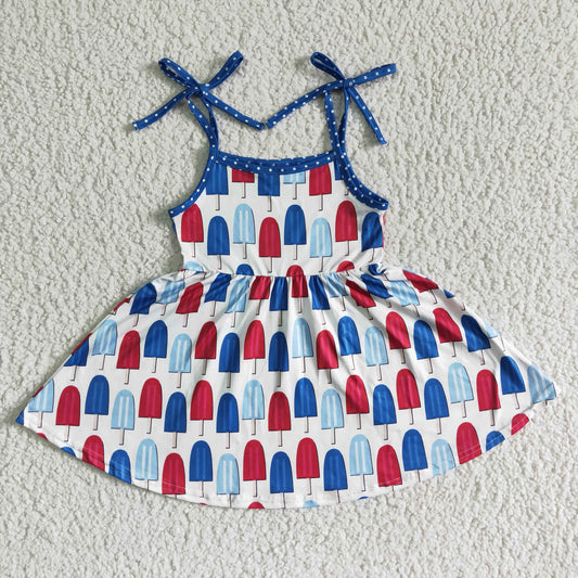 RTS NO MOQ A16-15 ice cream summer dress