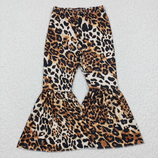 P0042 Girls leopard print milk silk trousers