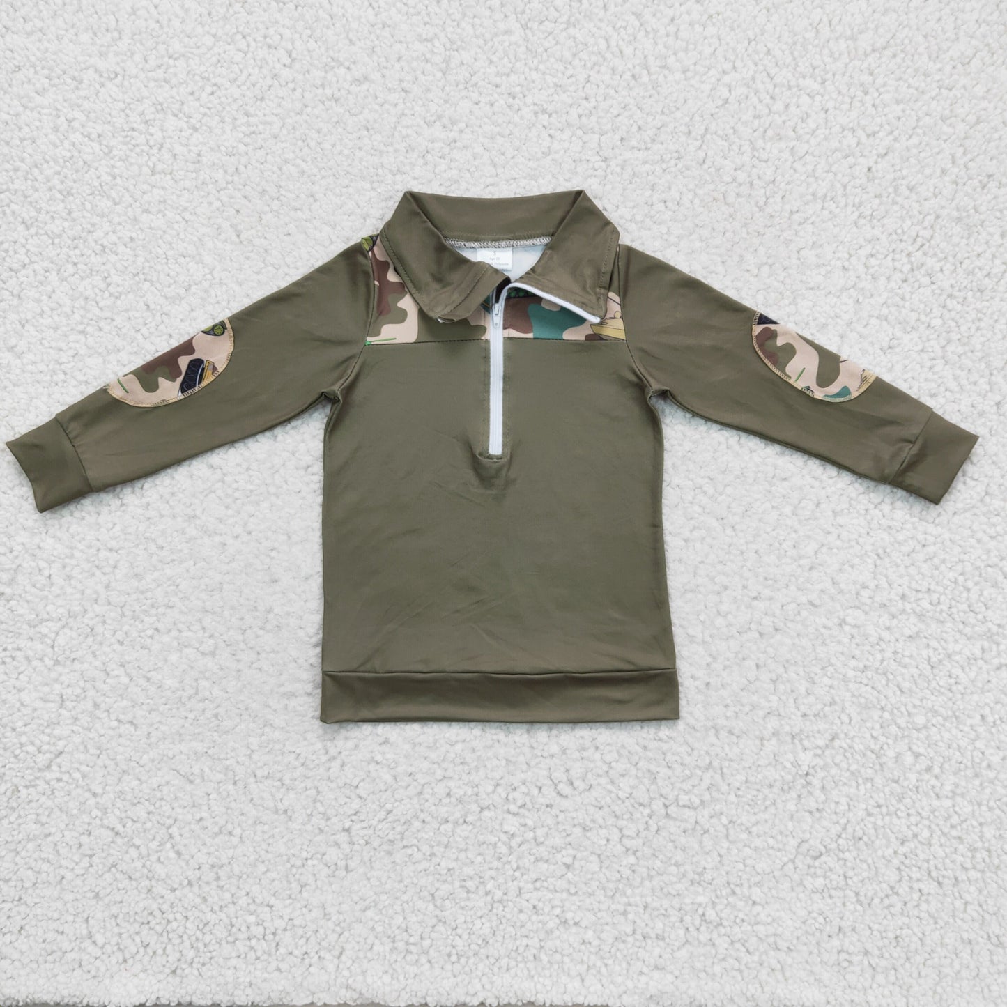 BT0098 boys polo shirt long sleeve top milk silk