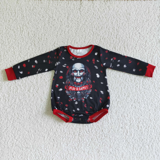 LR0145 baby clothing cartoon print long sleeve bodysuit milk silk baby romper