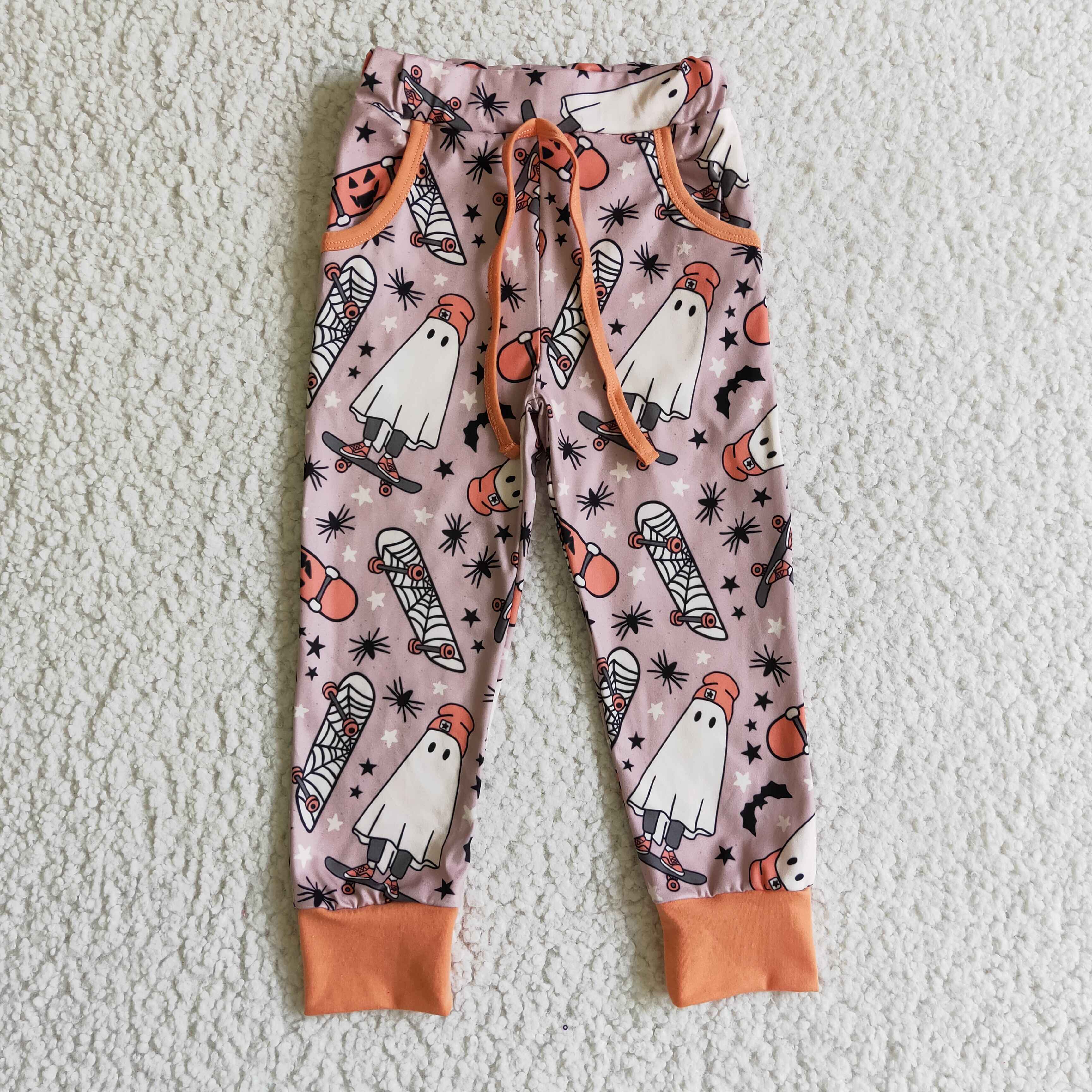 P0024 Girls Halloween Long Pants Cartoon Print Pants – sunshine kids ...