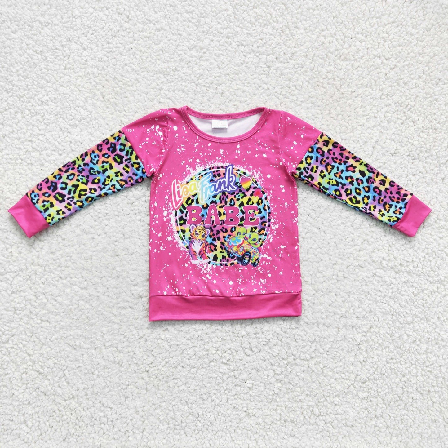 GT0085 girls shirt long sleeve top cartoon print clothing milk silk