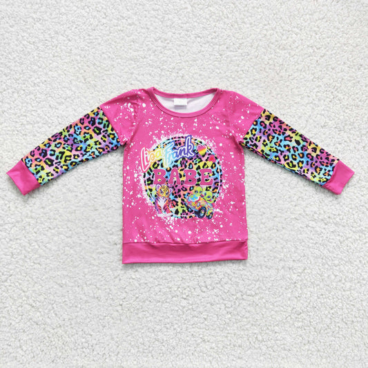 GT0085 girls shirt long sleeve top cartoon print clothing milk silk