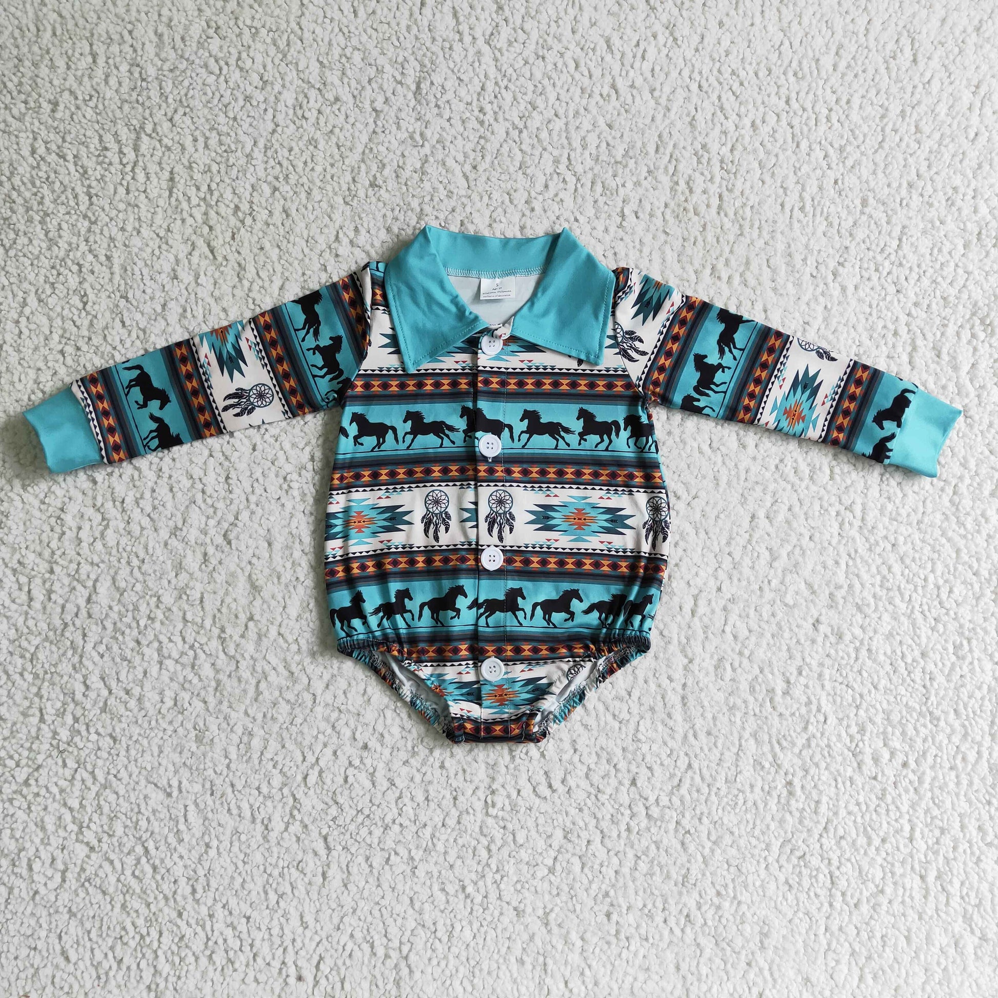 LR0182 baby clothing horse print long sleeve bodysuit milk silk baby r sunshine kids clothes