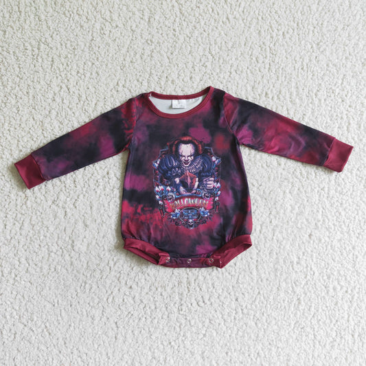 LR0078 baby clothing cartoon print long sleeve bodysuit milk silk baby romper Halloween