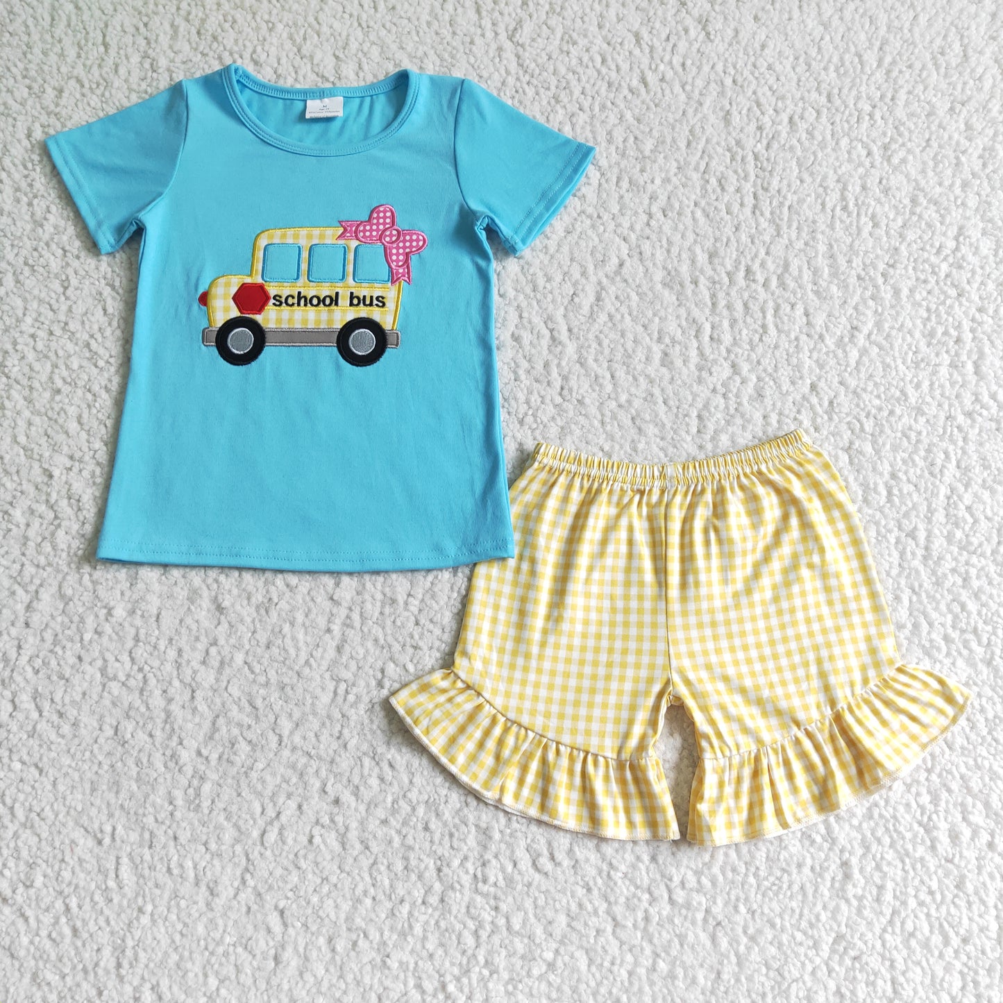 SCHOLL TOP WITH EMBRIOBERY COTTON OUTFITS